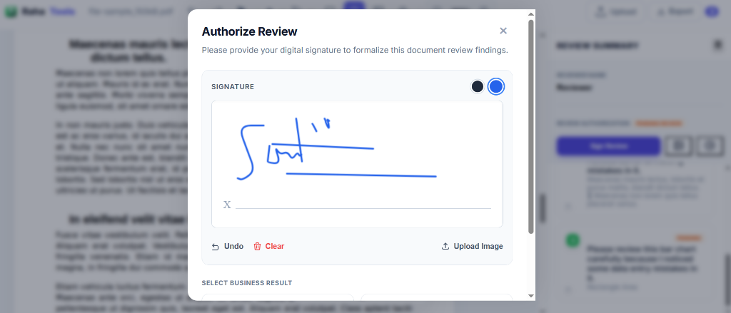 Signature Modal