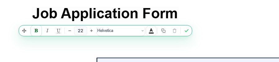 Editing text in Raha PDF Editor with the floating formatting toolbar showing bold, italic, underline, font size and font family